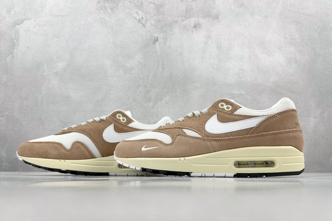 Nike Air Max 1 White Brown Suede Retro Casual Running Shoes FQ8150-133