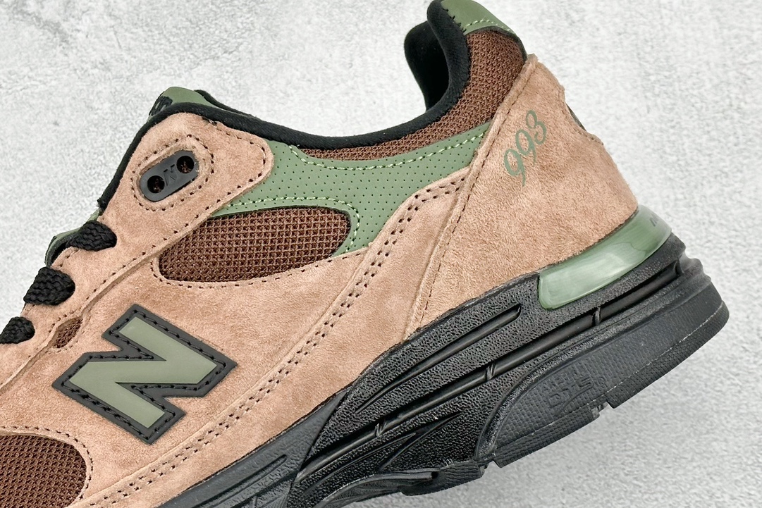 AIME LEON DORE x New Balance MR993ALD joint brown third generation presidential retro jogging shoes