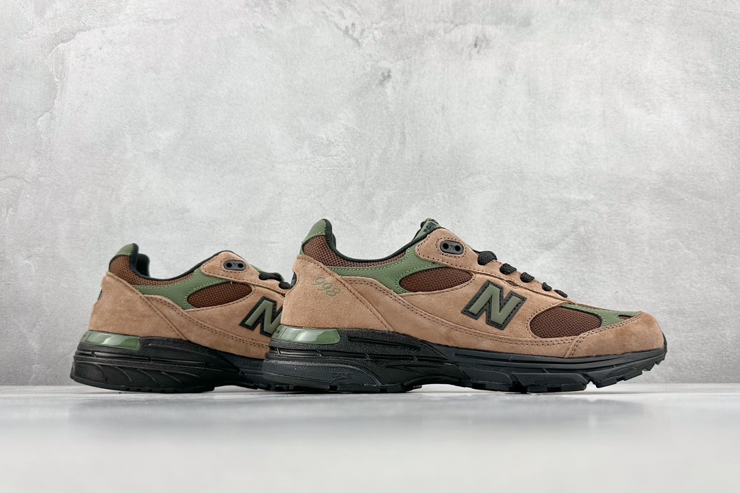 AIME LEON DORE x New Balance MR993ALD joint brown third generation presidential retro jogging shoes