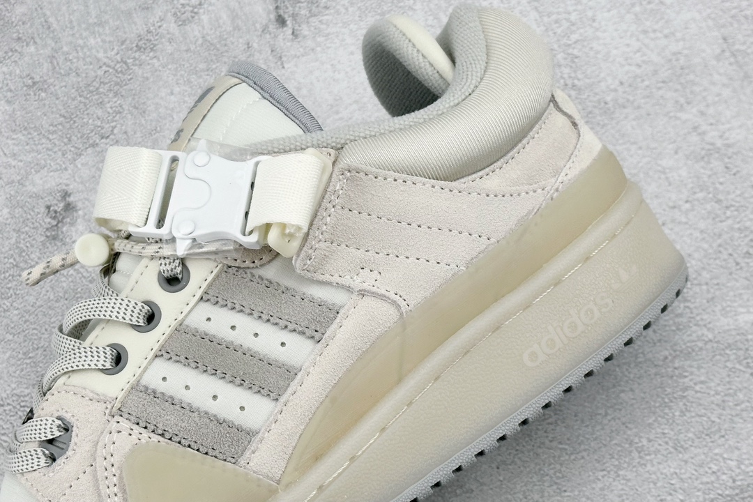 Bad Bunny x Adidas Forum 84 Buckle Low Functional Buckle Velcro Lace-up Low-top Retro Casual Sports Shoes HQ2153