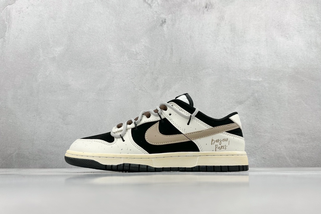 D OW定制 Nike Dunk Low 熊猫恶作剧 DD1391-100