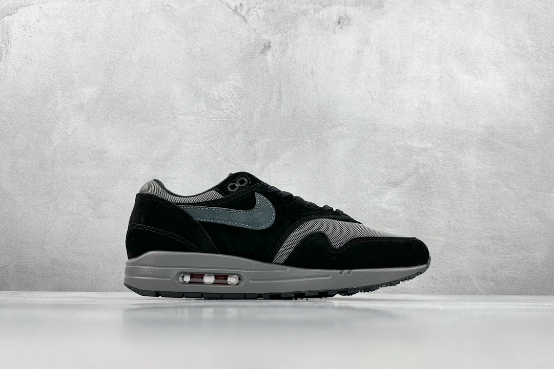 220 Nike Air Max 1 黑灰麂皮 复古休闲跑步鞋 FV6910-001