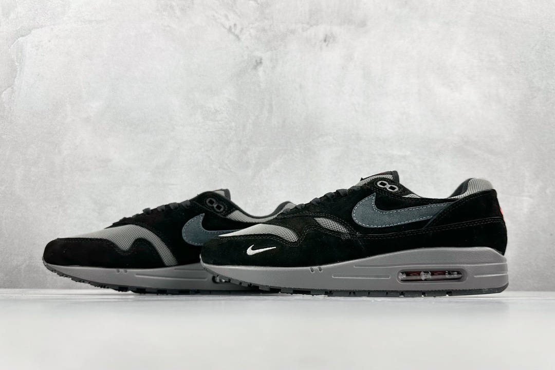 220 Nike Air Max 1 黑灰麂皮 复古休闲跑步鞋 FV6910-001