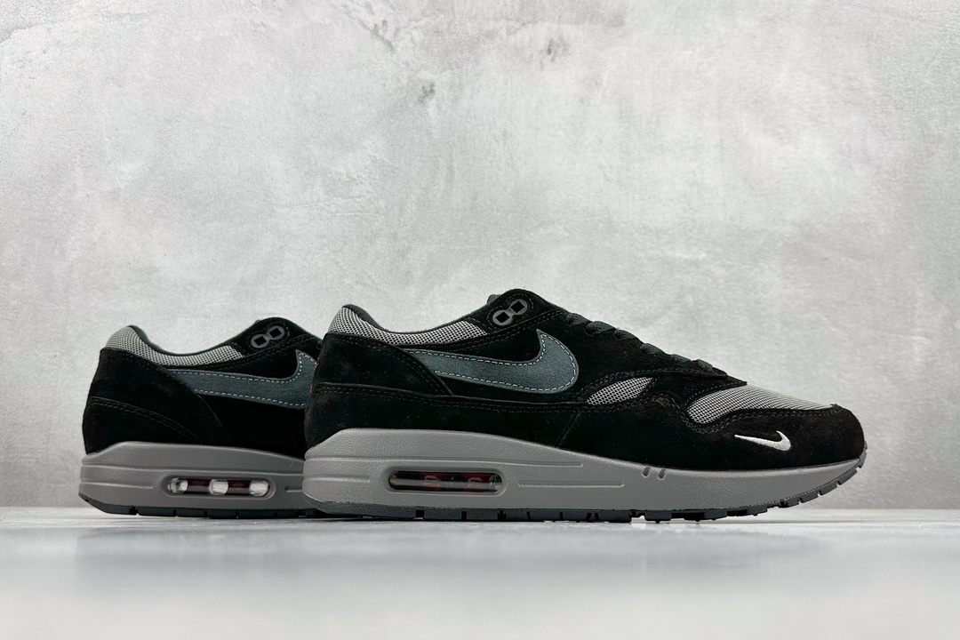 220 Nike Air Max 1 黑灰麂皮 复古休闲跑步鞋 FV6910-001