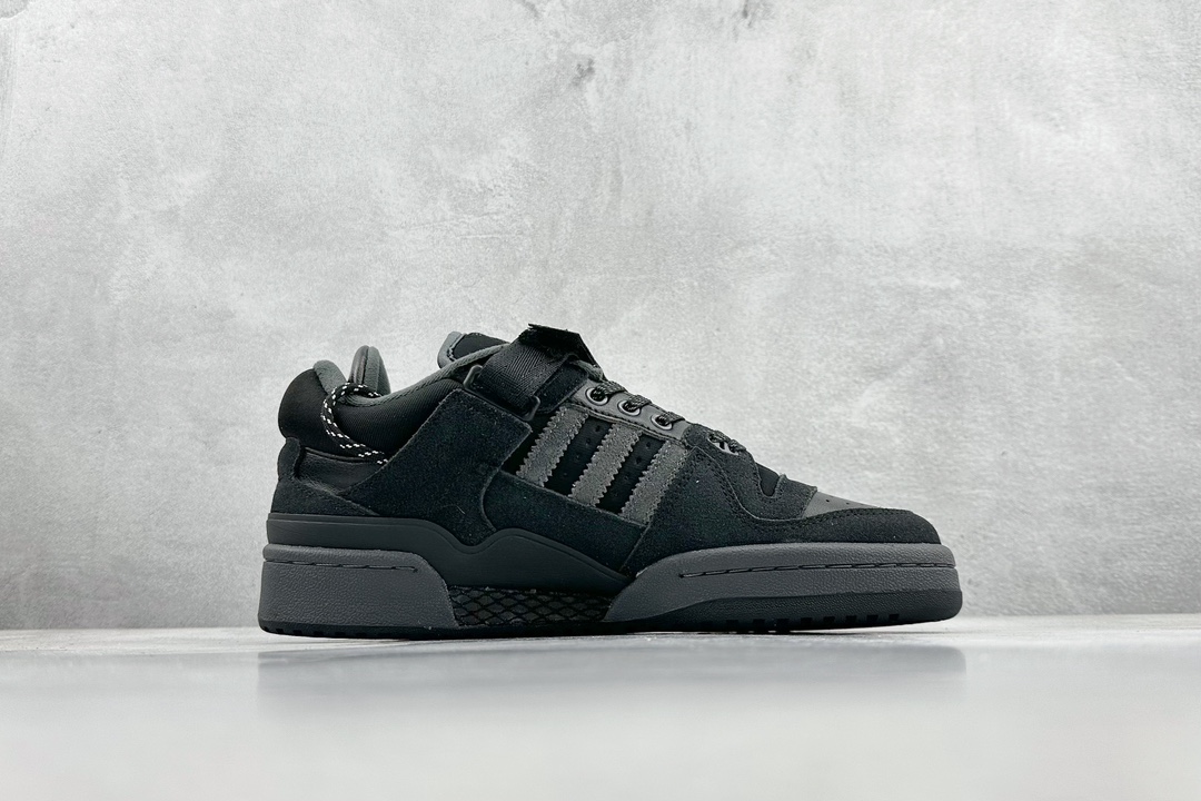 Bad Bunny x Adidas Originals Forum Low Black Grey GW5021