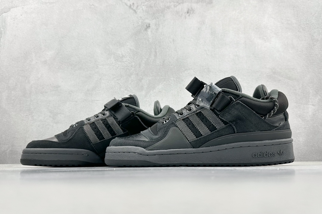 Bad Bunny x Adidas Originals Forum Low Black Grey GW5021