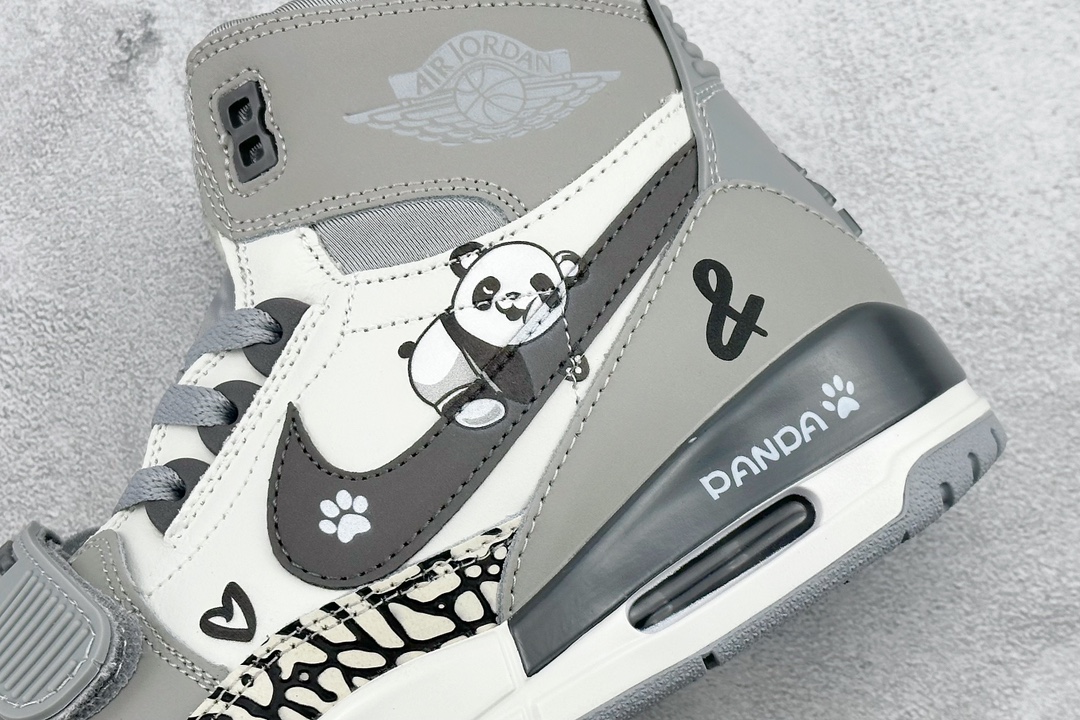 Air Jordan Legacy 312 ”Lazy Panda” Chinese style special hand-painted AV3922-002