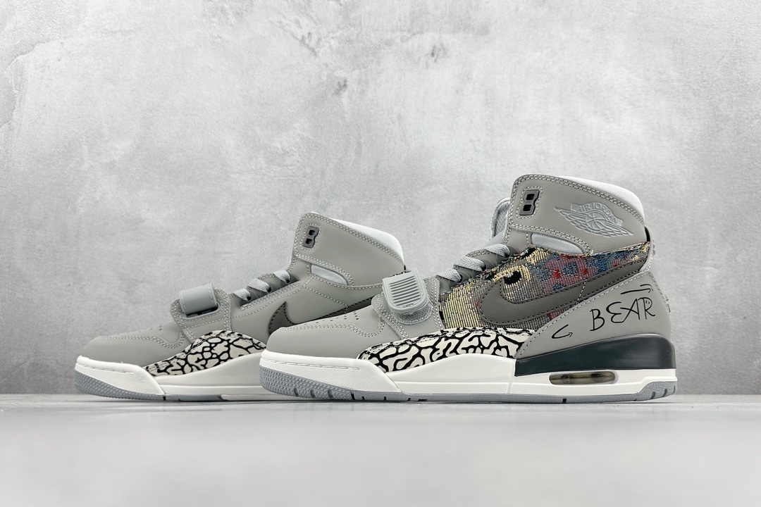 270 Air Jordan Legacy 312 “箭头破坏熊”国风特殊手绘/私人定制 AV3922-002