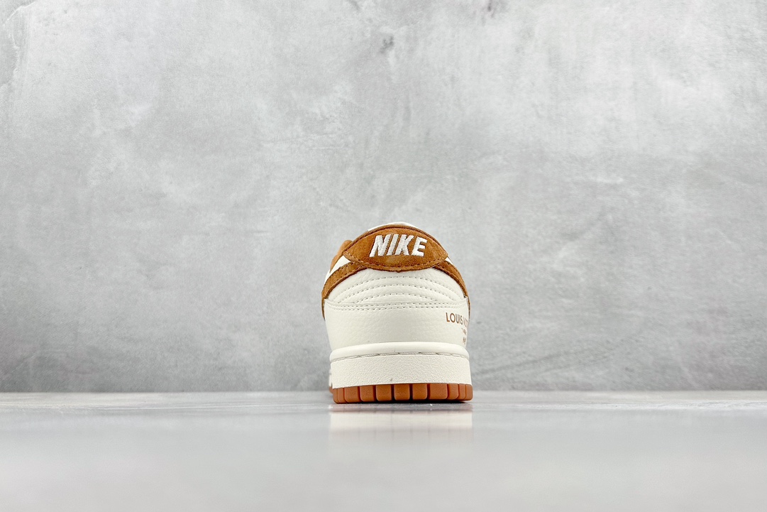 Nike SB Dunk Low LV Joint-Chocolate Anniversary High-end Custom Low-top Casual Shoes FC1688-133