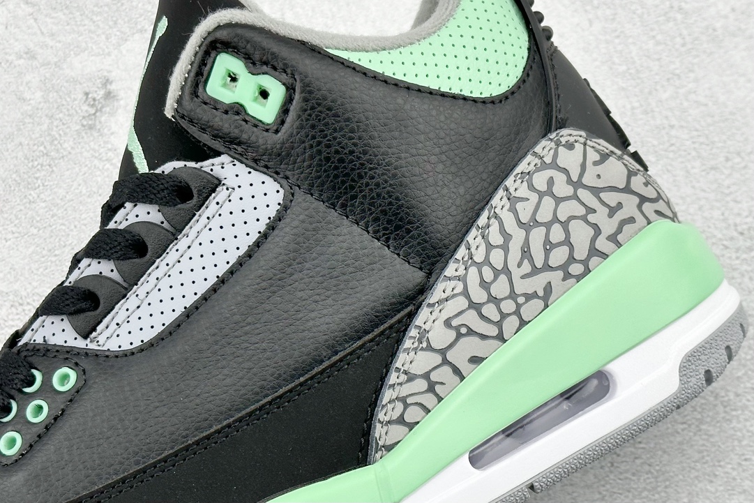 Air Jordan AJ3 Retro Black Mint Green CT8532-031