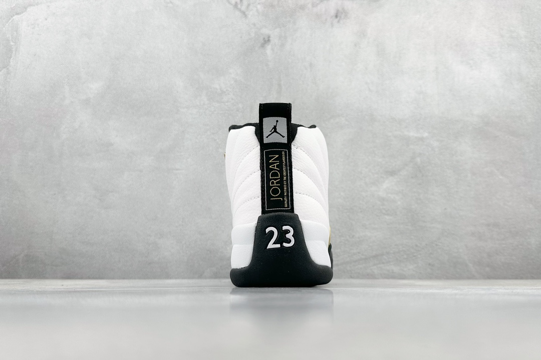 JH Air Jordan 12 ”Royalty” black and white gold buckle AJ12 Joe 12 men's cultural basketball shoes CT8013-170