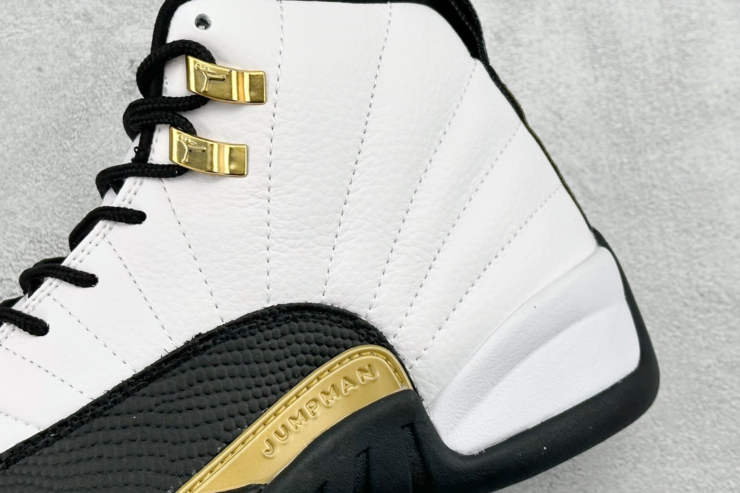 JH Air Jordan 12 ”Royalty” black and white gold buckle AJ12 Joe 12 men's cultural basketball shoes CT8013-170