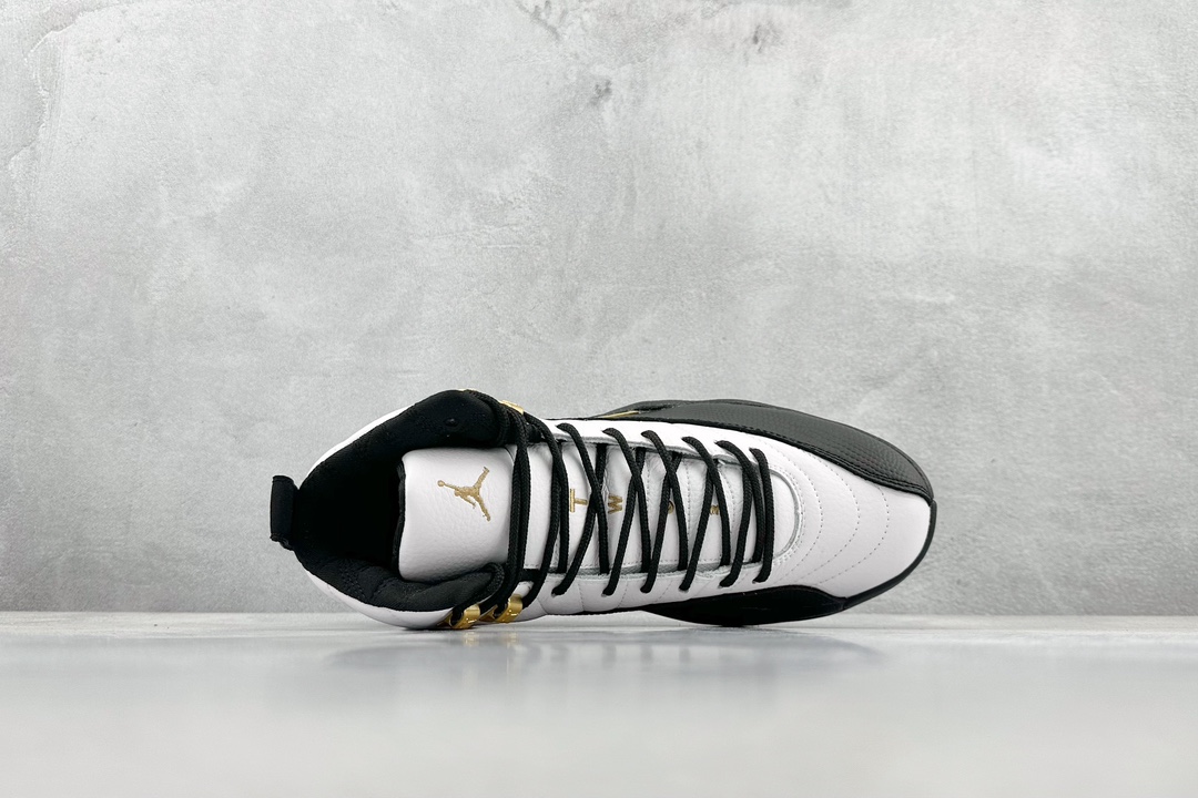 JH Air Jordan 12 ”Royalty” black and white gold buckle AJ12 Joe 12 men's cultural basketball shoes CT8013-170