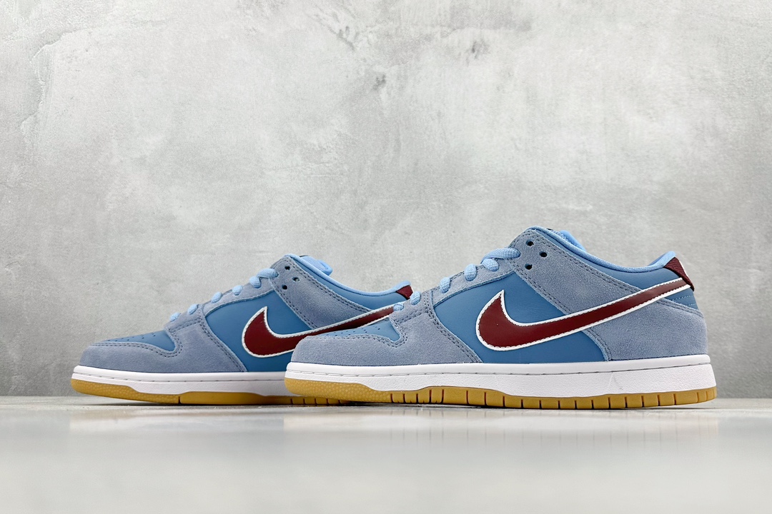 D NIKE SB Dunk Low PRM Blue Phillies Bubble Gum DQ4040-400