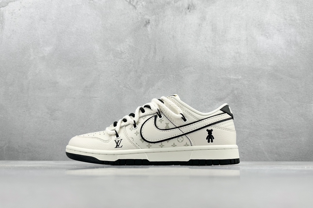 Nike SB Dunk Low LV联名-黑暴力熊 周年高端定制 低帮休闲板鞋 FC1688-135