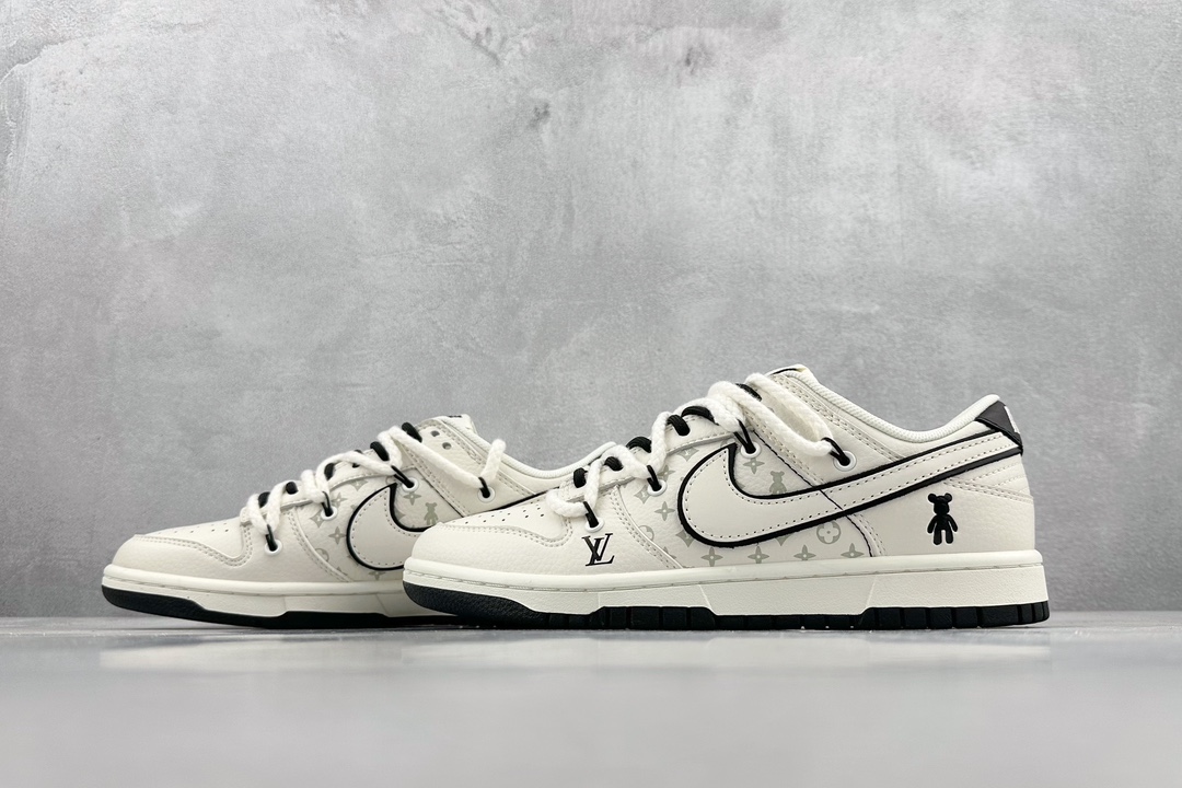 Nike SB Dunk Low LV联名-黑暴力熊 周年高端定制 低帮休闲板鞋 FC1688-135