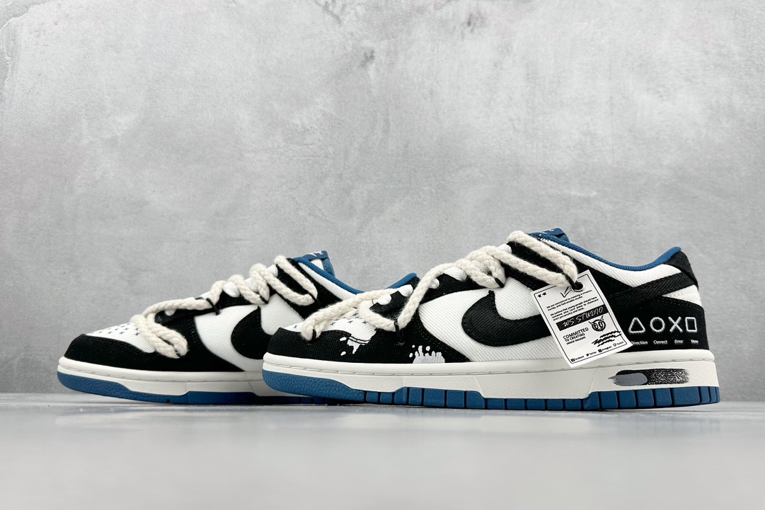 Nike Dunk Low Retro ”Industrial Blue” 水洗牛仔 涂鸦 SB绑带低帮休闲板鞋 DV0834-101