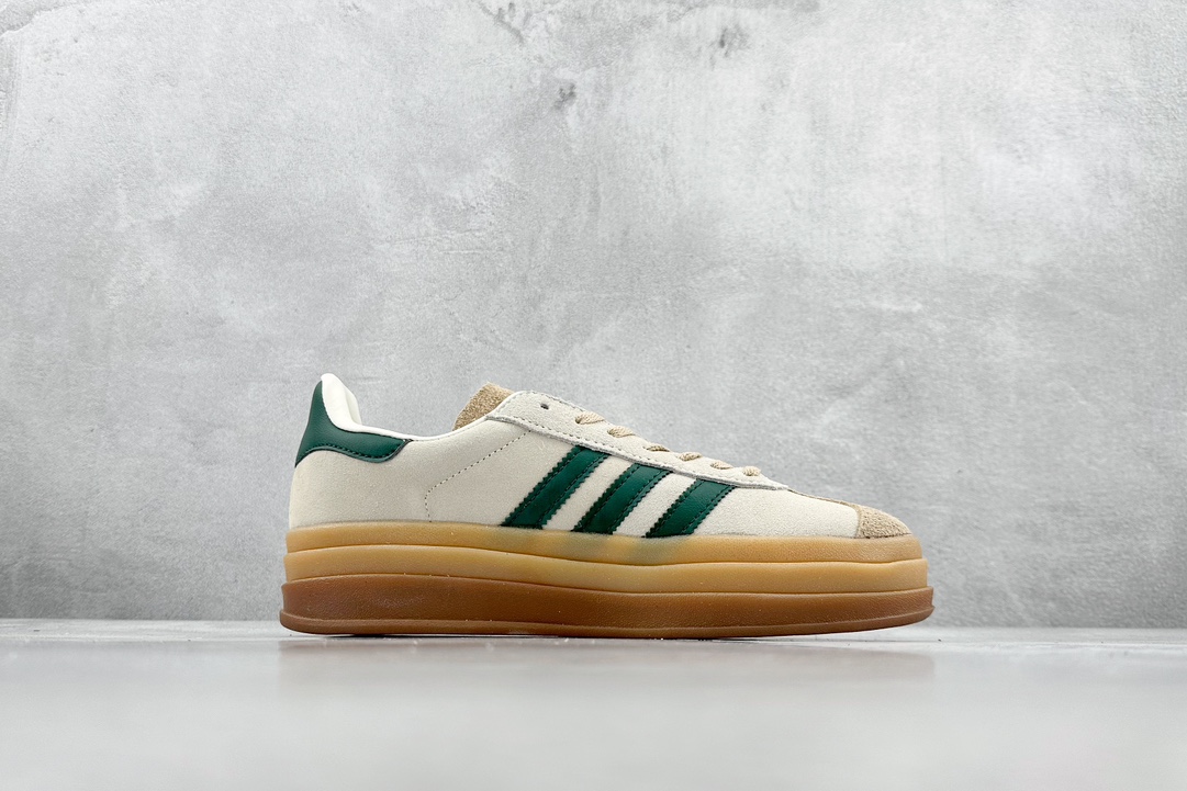 Adidas Originals Gazelle Bold clover thick sole casual non-slip wear-resistant low-top sneakers ID7056