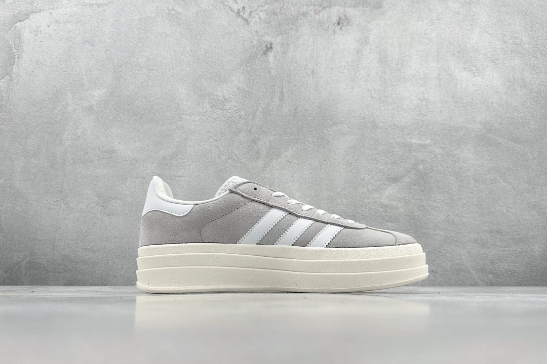 Adidas Originals Gazelle Bold clover thick sole casual non-slip wear-resistant low-top sneakers HQ6893