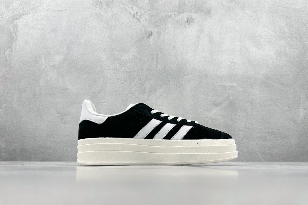 Adidas Originals Gazelle Bold clover thick sole casual non-slip wear-resistant low-top sneakers HQ6912