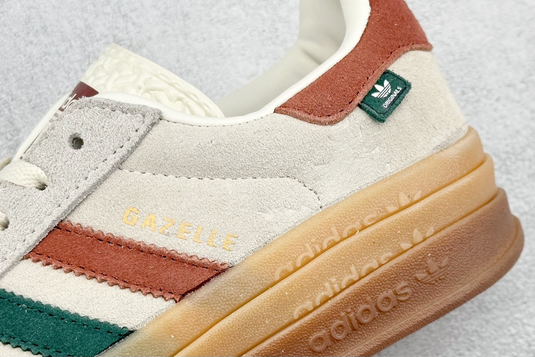 Adidas Originals Gazelle Bold clover thick sole casual non-slip wear-resistant low-top sneakers IG3685