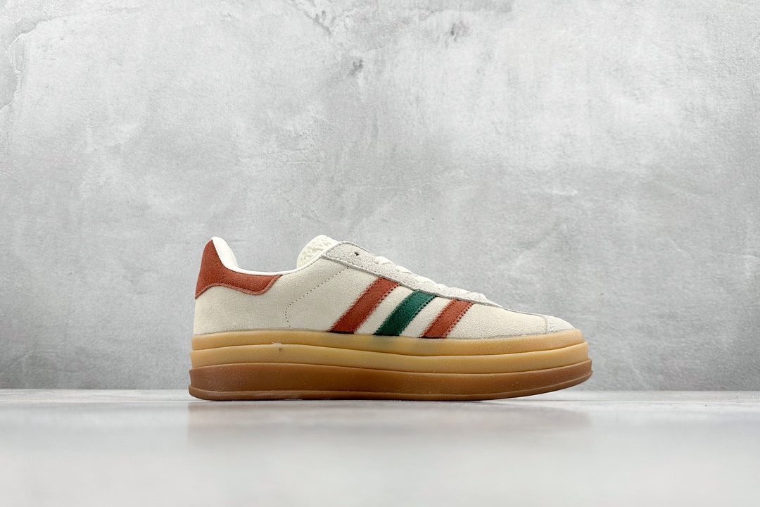 Adidas Originals Gazelle Bold clover thick sole casual non-slip wear-resistant low-top sneakers IG3685