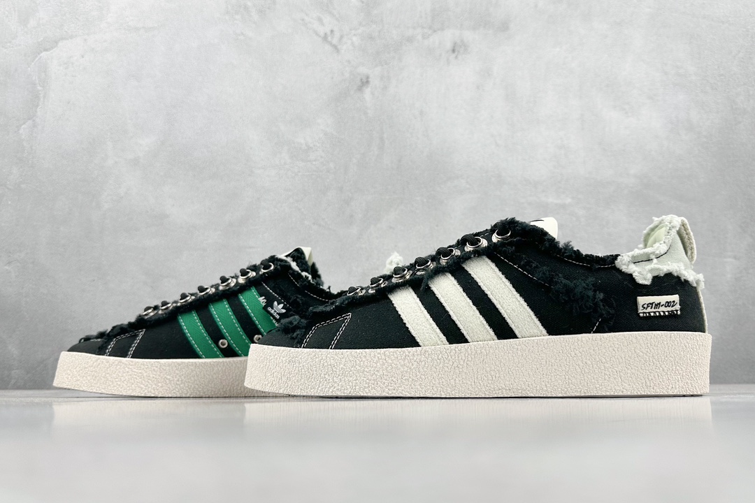 YH Adidas adidas Campus 80S x SONG FOR THE MUTE latest joint retro destruction craft canvas shoes ID4791