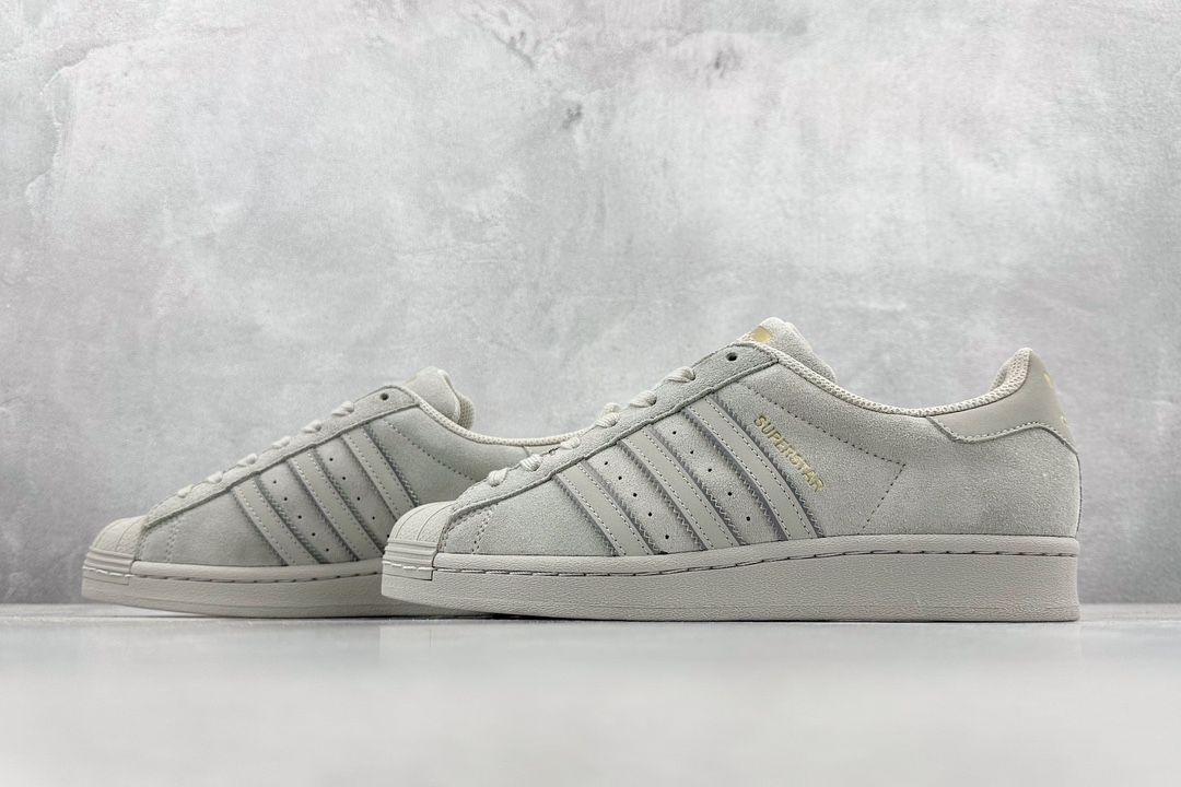 Adidas Originals Superstar classic shell head casual sneakers cool gray FY2321