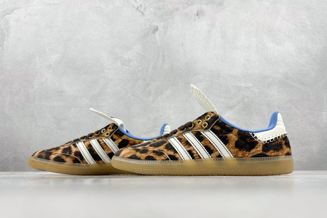 YH Adidas Originals Samba OG ”Cow” Samba series sneakers ”Horse hair leopard print” IE0578