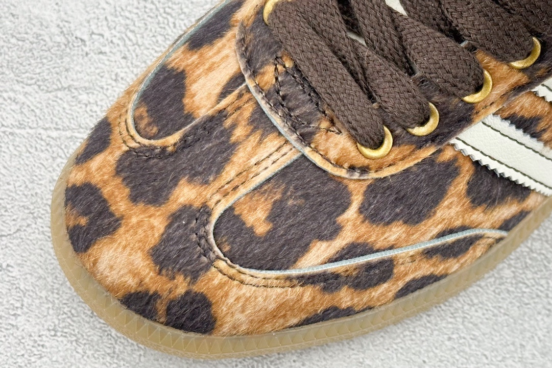 YH Adidas Originals Samba OG ”Cow” Samba series sneakers ”Horse hair leopard print” IE0578