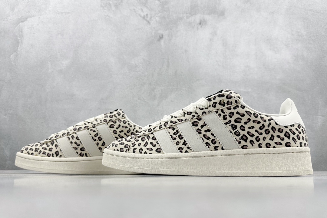 RAP adidas Originals Campus 00S leopard print beige retro casual non-slip wear-resistant low-top sneakers ID7041