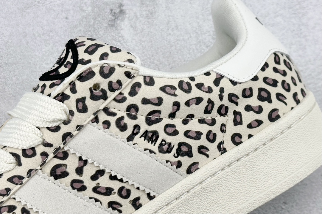 RAP adidas Originals Campus 00S leopard print beige retro casual non-slip wear-resistant low-top sneakers ID7041