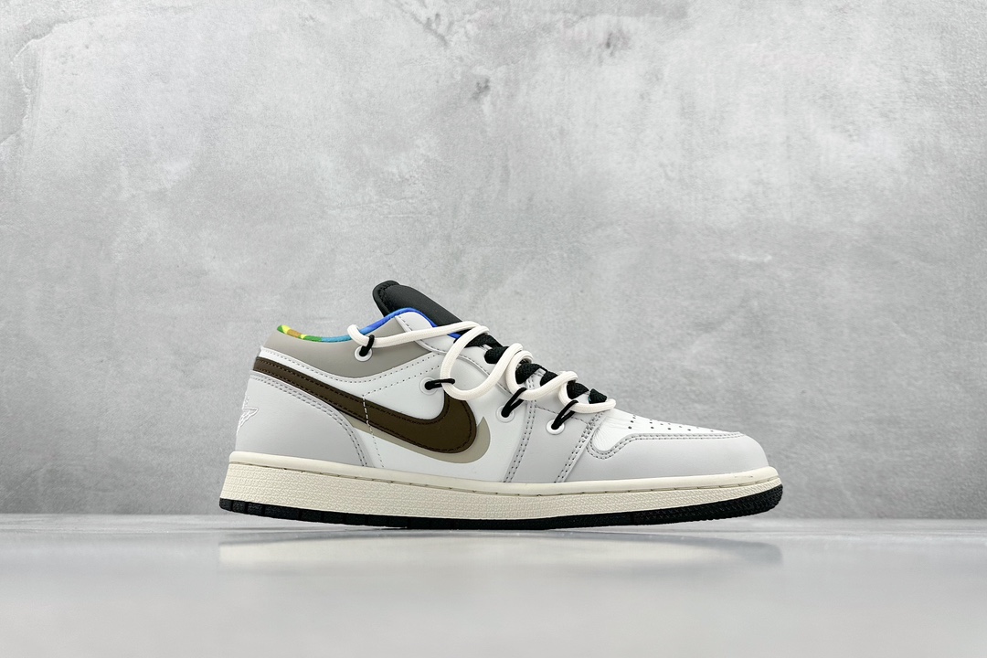 Air Jordan 1 Low AJ1 Jordan 1st generation deconstruction strap low-top classic retro culture casual sports basketball shoes DQ8422-001