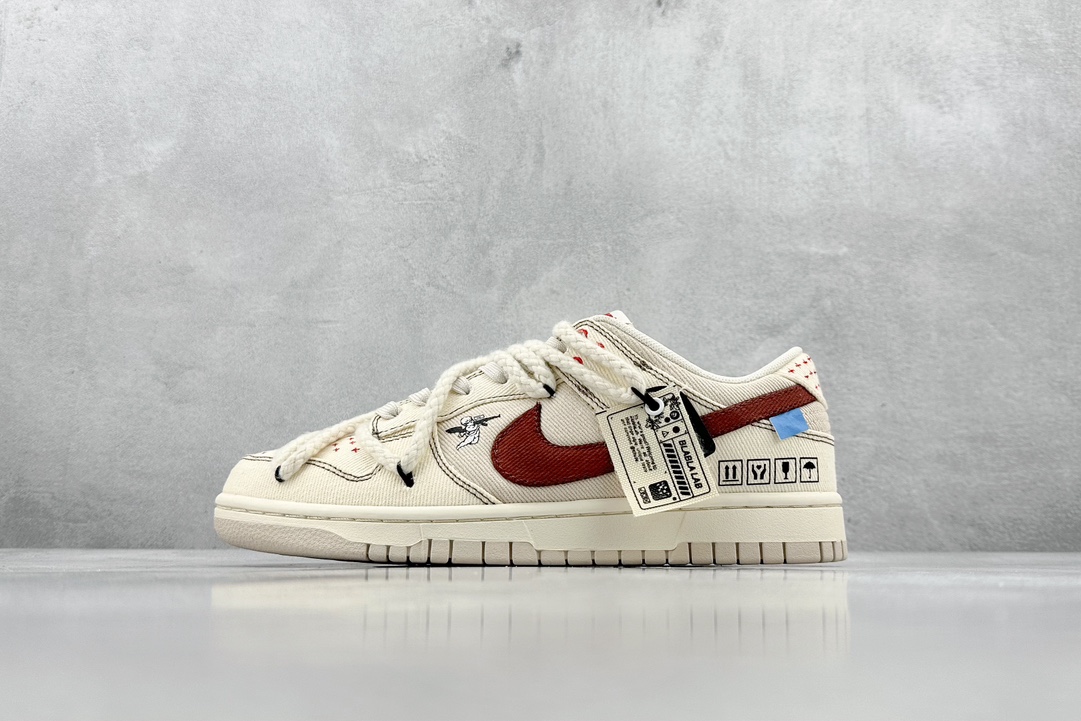 Nike Dunk Low 天使刺子绣 灰棕红 DV0834-100