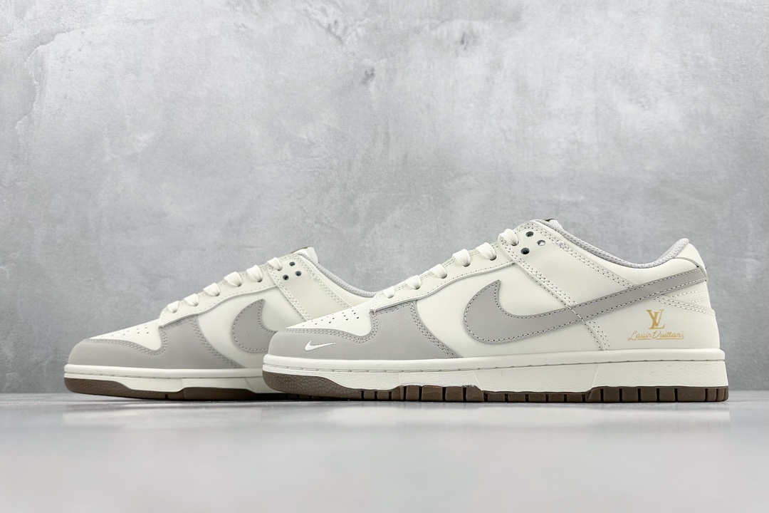 Nike SB Dunk Low LV联名-米白灰 周年高端定制 低帮休闲板鞋 JH8037-920