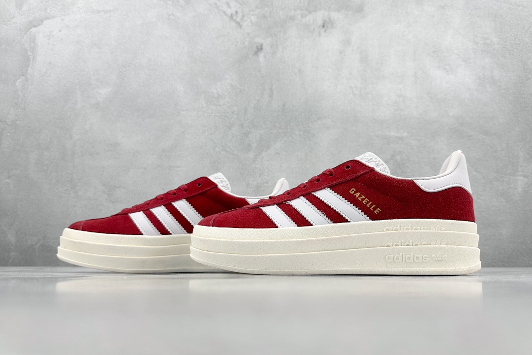 150 Adidas   Gazelle Bold W 阿迪达斯板鞋三层底的独特设计尽享个性 HQ6892