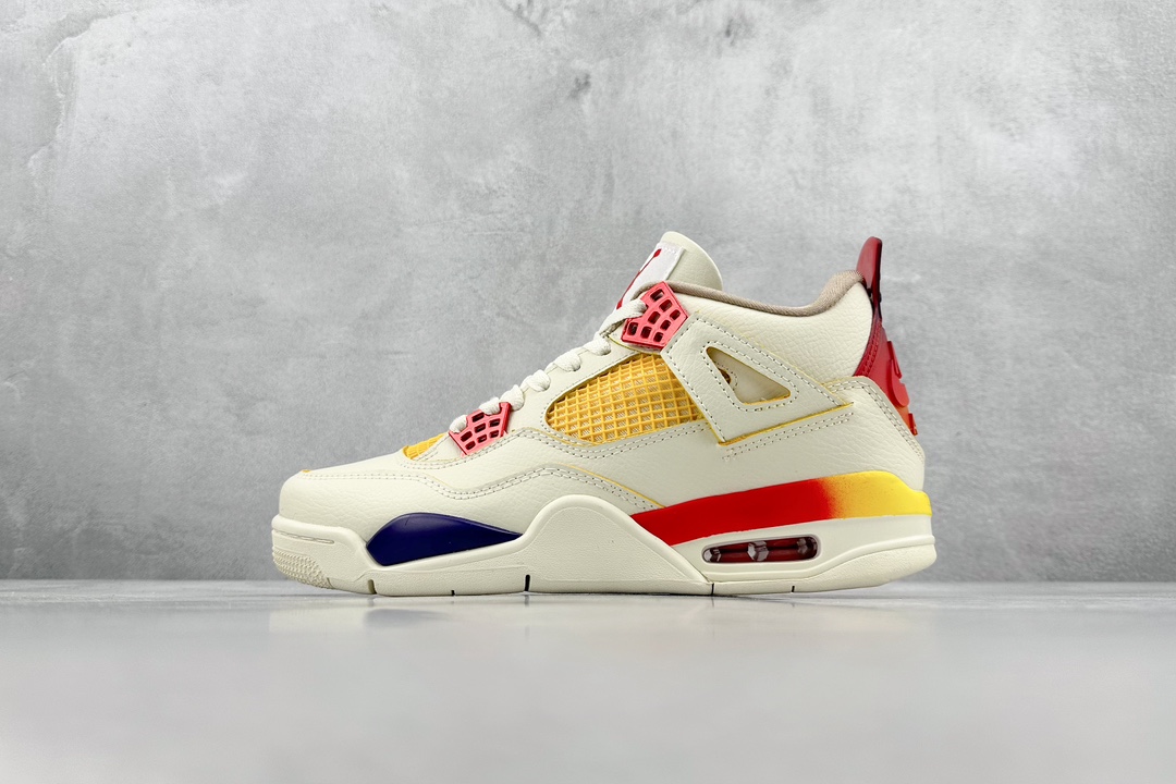 加强性价比 Air Jordan AJ4 联名白蓝红 彩虹渐变 FN0344-901