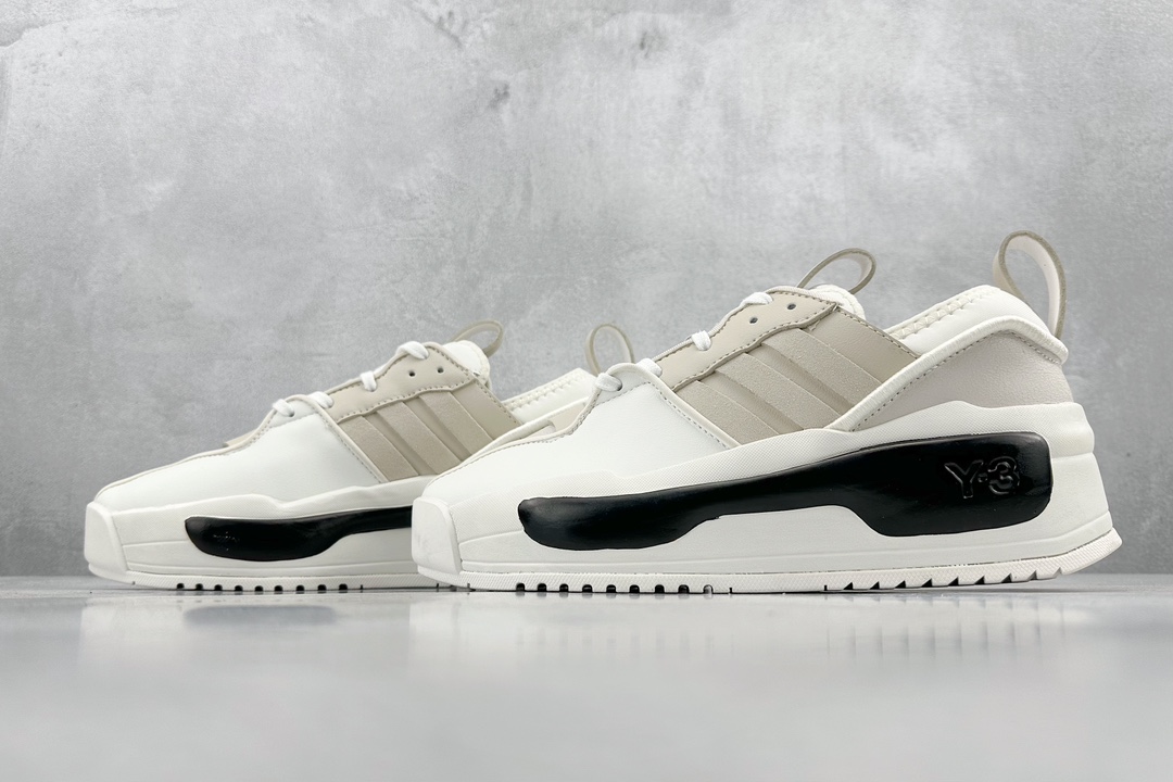 Y-3 Rivalry leather low-top fashion thick-soled height-enhancing sneakers IG5300