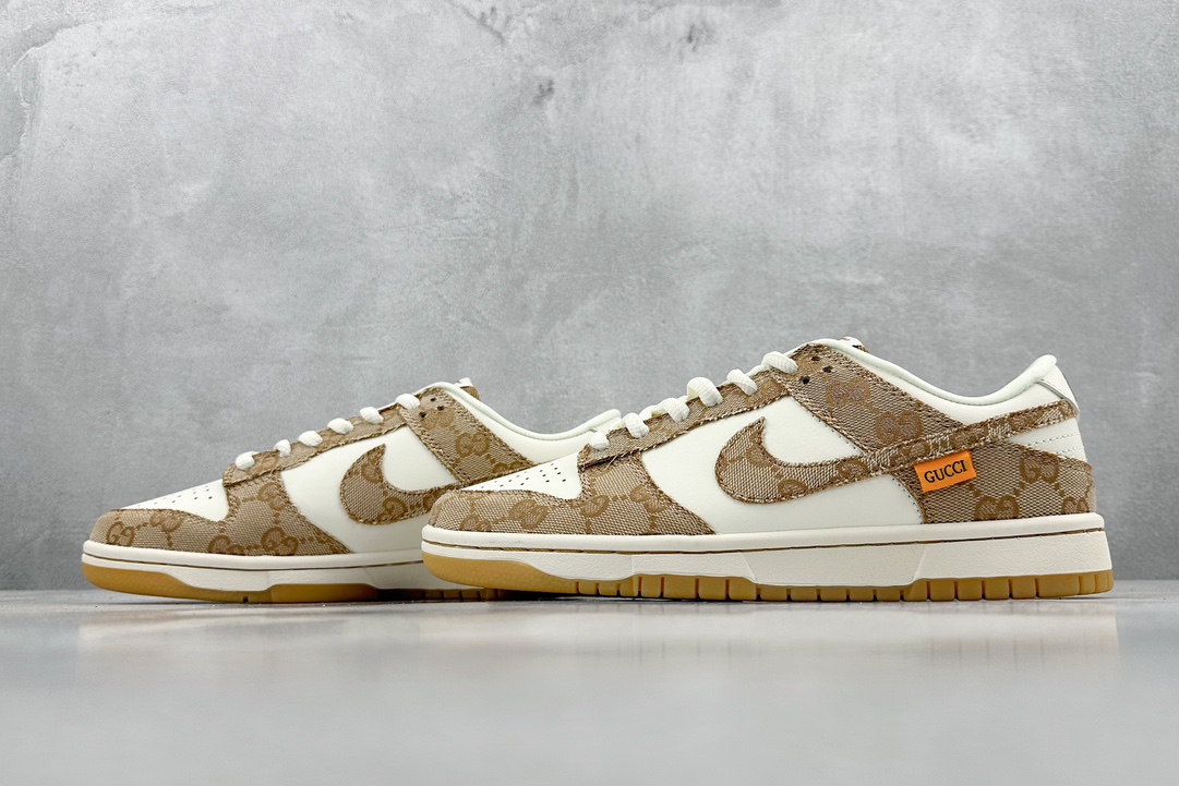 260 Nike  SB Dunk Low 古驰联名-经典印花 周年高端定制 低帮休闲板鞋 XH0923-150