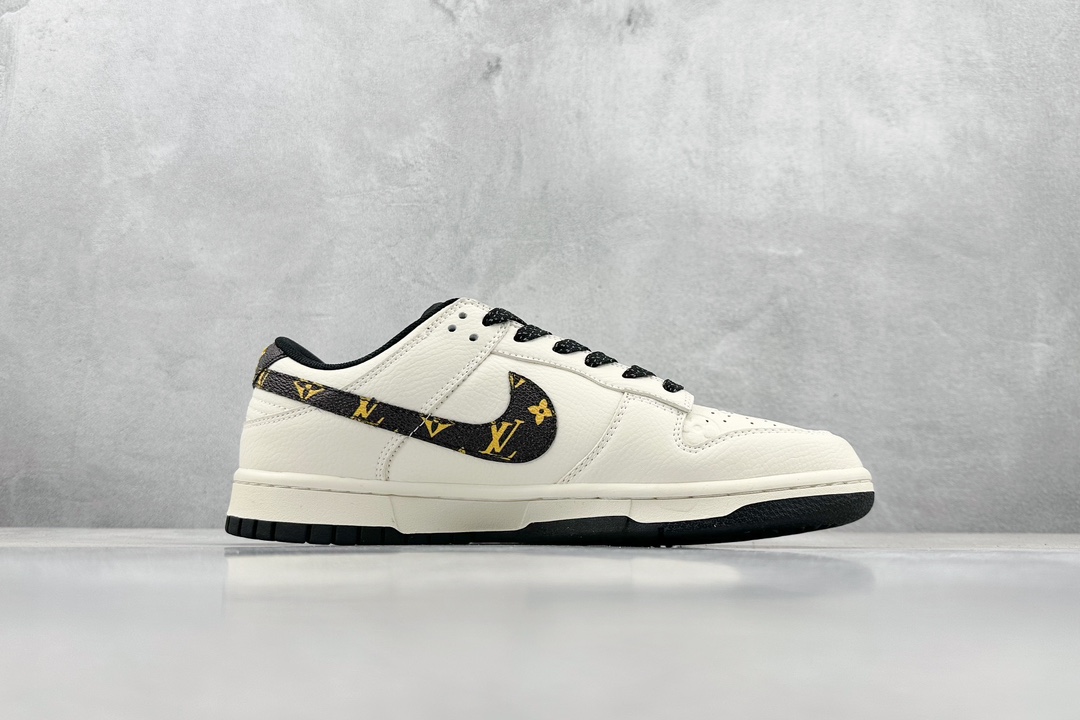 Nike SB Dunk Low x Louis Vuitton LV米白棕印花勾 XD6188-023