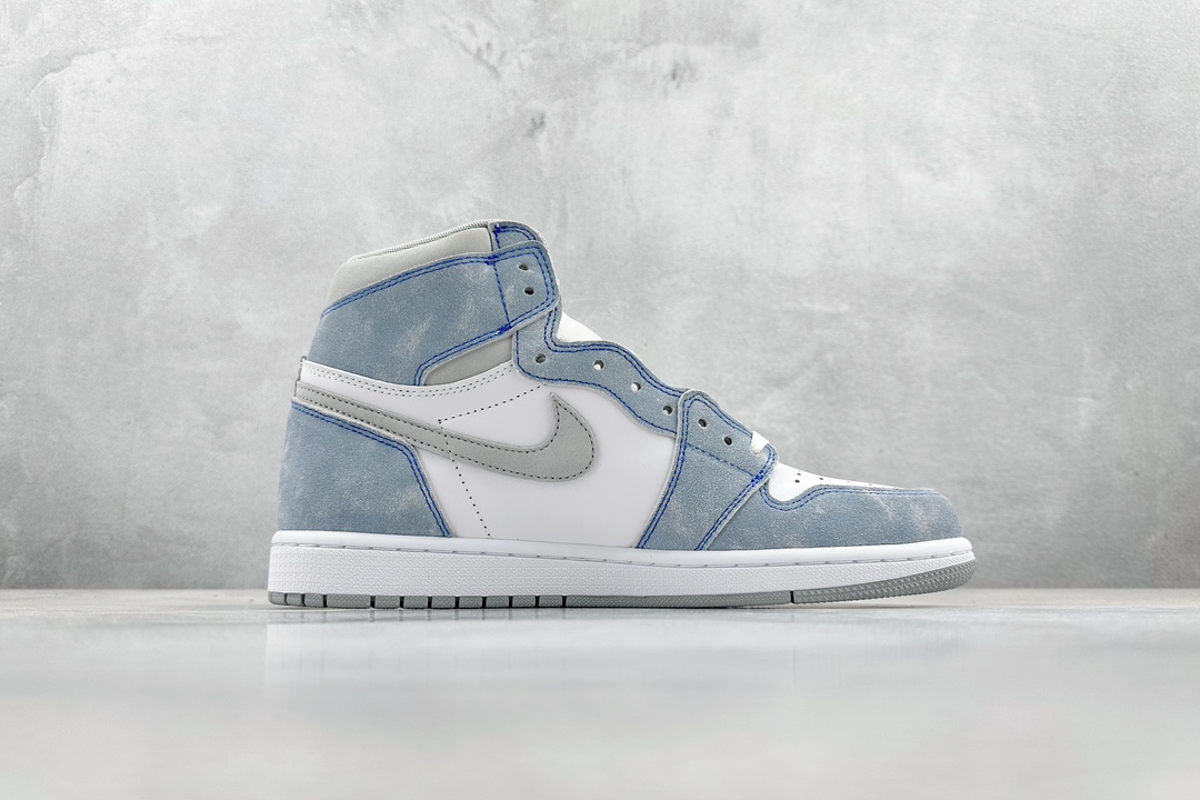 JordanAJ1RetroHighOG水洗蓝#原鞋原楦头纸板开发确保原汁原味完美呈现一代版型1:1鞋头