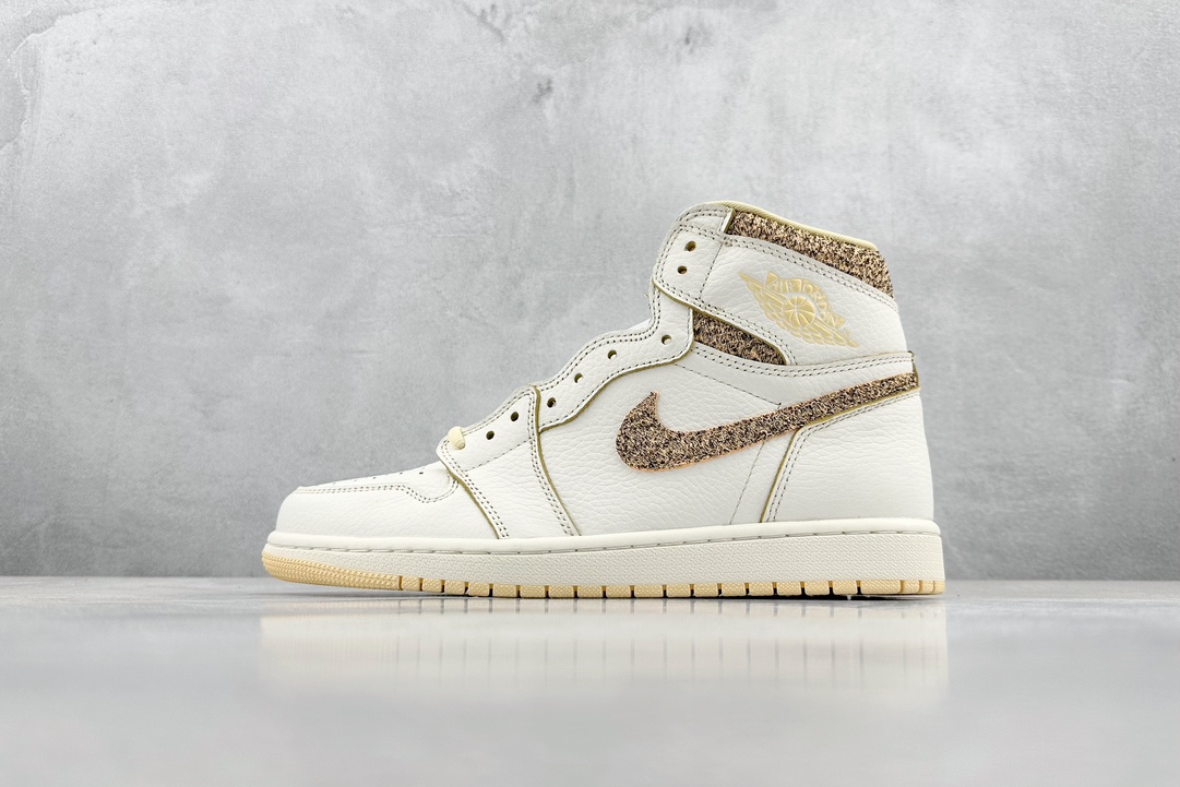 JordanAJ1RetroHighOG香草米白色#原鞋原楦头纸板开发确保原汁原味完美呈现一代版型1:1