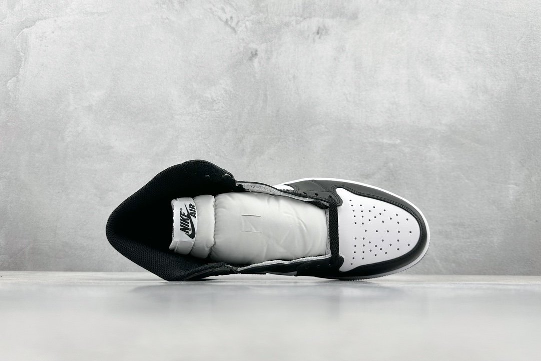 JordanAJ1RetroHighOG黑白#原鞋原楦头纸板开发确保原汁原味完美呈现一代版型1:1鞋头弧