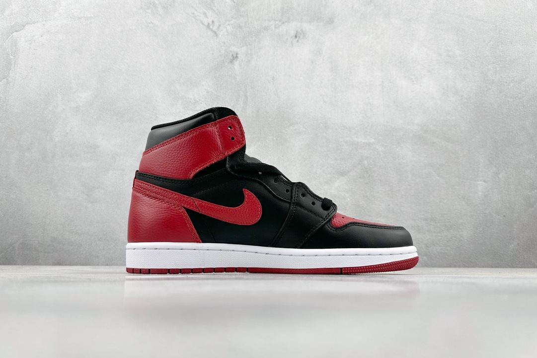 JordanAJ1RetroHighOG黑红#原鞋原楦头纸板开发确保原汁原味完美呈现一代版型1:1鞋头弧