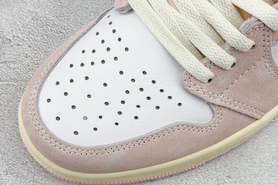 JordanAJ1RetroHighOG水洗粉#原鞋原楦头纸板开发确保原汁原味完美呈现一代版型1:1鞋头