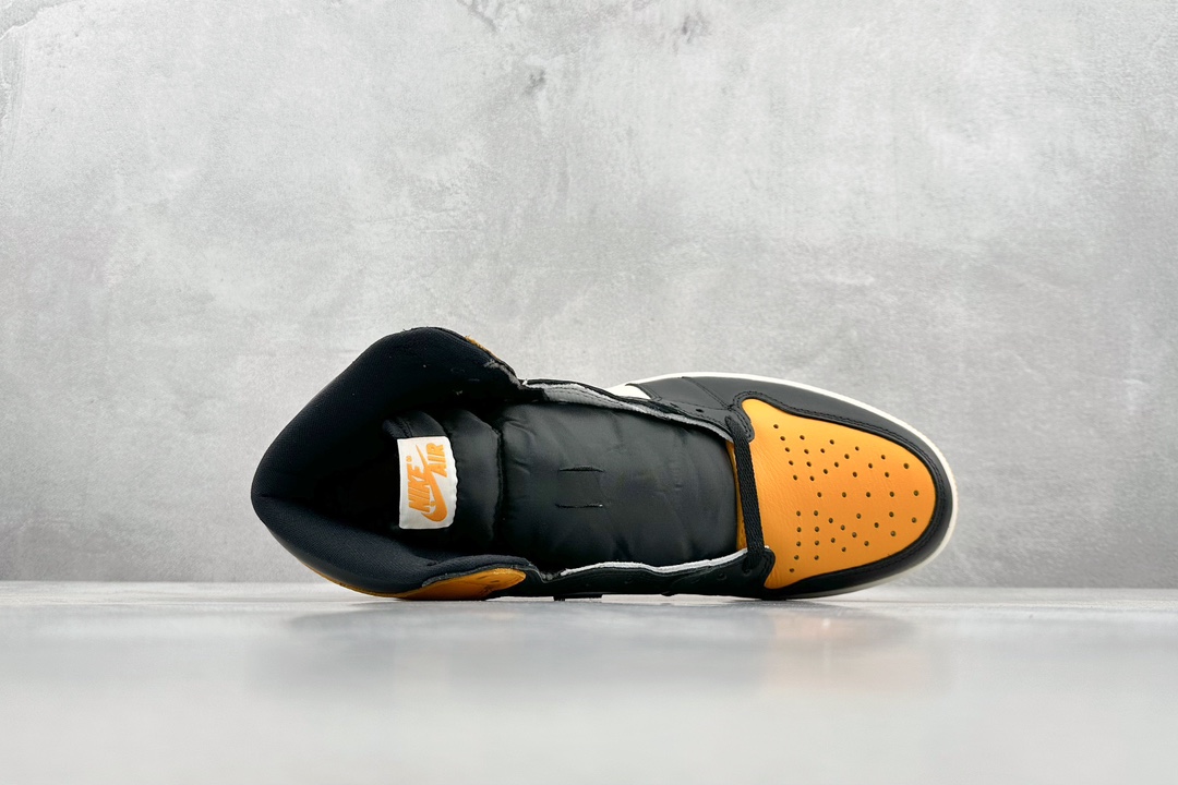 JordanAJ1RetroHighOG黑黄脚趾#原鞋原楦头纸板开发确保原汁原味完美呈现一代版型1:1鞋