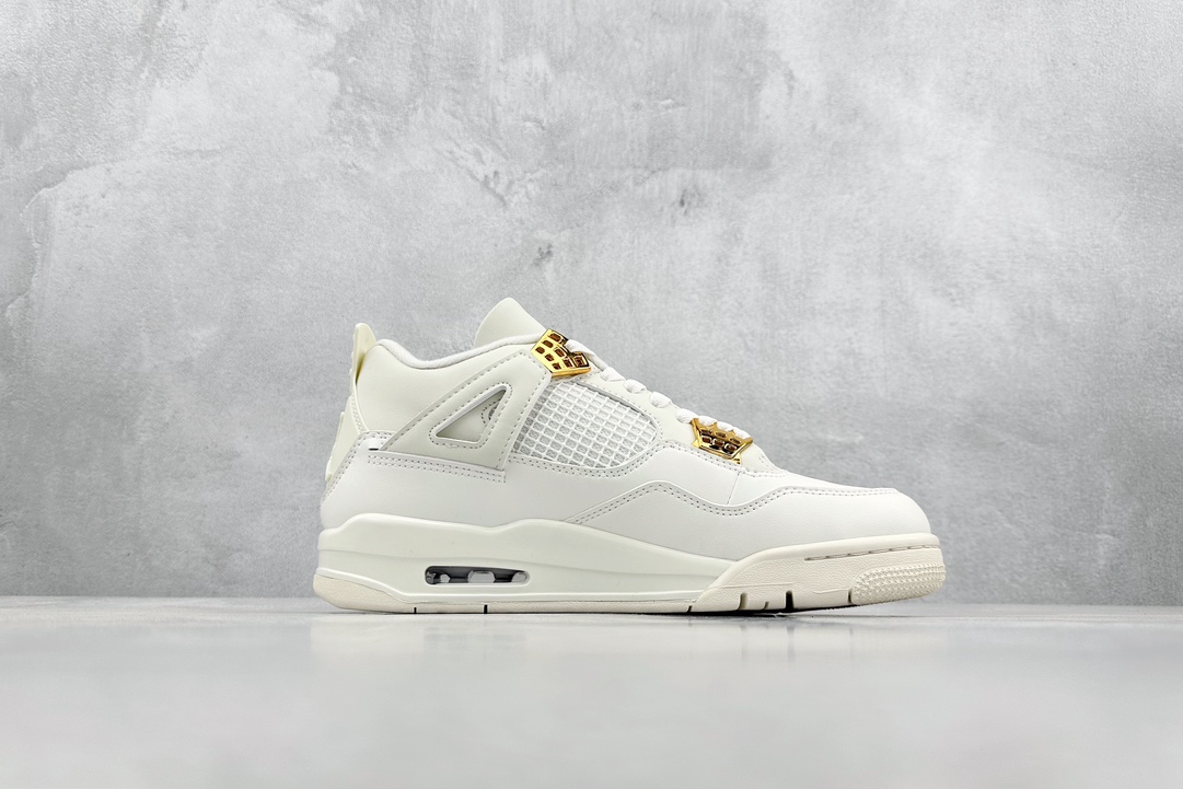 280 PB Air Jordan AJ4 Retro 盐白金属扣