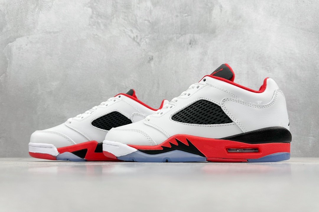 200 Air Jordan 5 Low "Fire Red" AJ5 乔5流川枫白红 低帮篮球鞋 819171-101