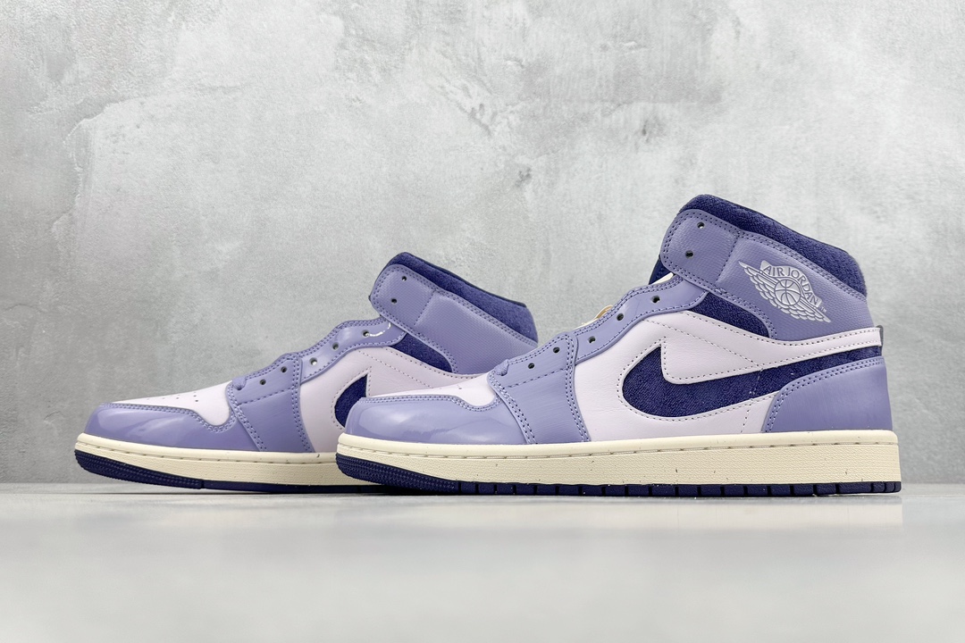 260 DT Air Jordan 1 Mid ”Sky Purple” AJ1 乔1葡萄紫 中邦文化休闲板鞋 DZ3745-500