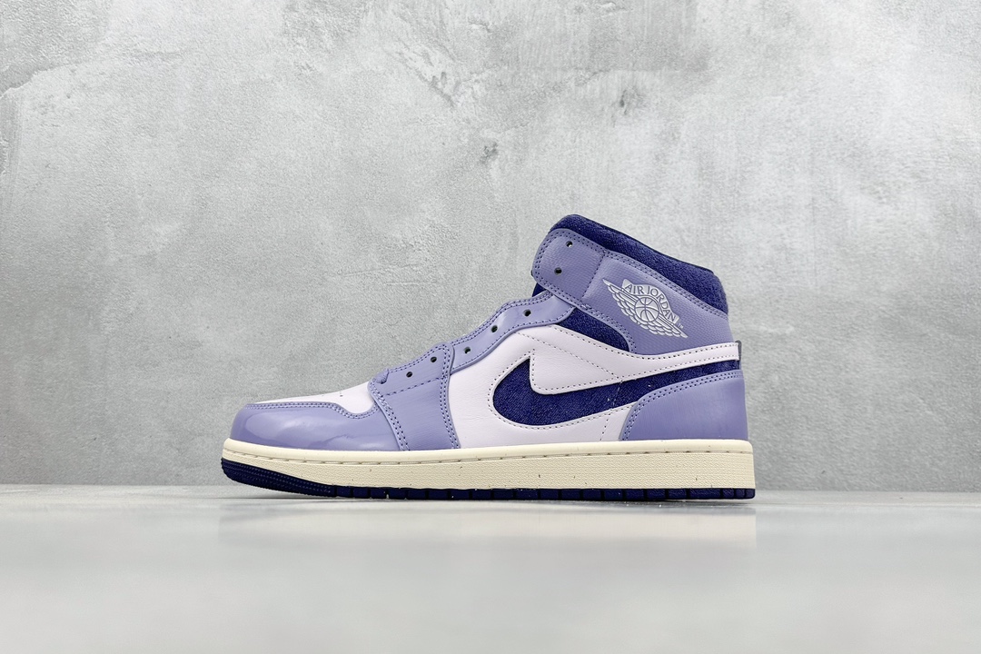 260 DT Air Jordan 1 Mid ”Sky Purple” AJ1 乔1葡萄紫 中邦文化休闲板鞋 DZ3745-500